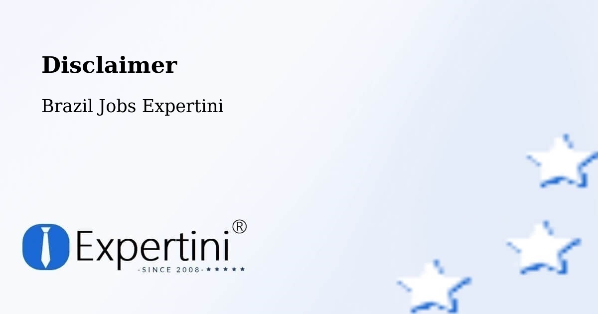 Disclaimer – Mesópolis - Brazil Jobs Expertini
